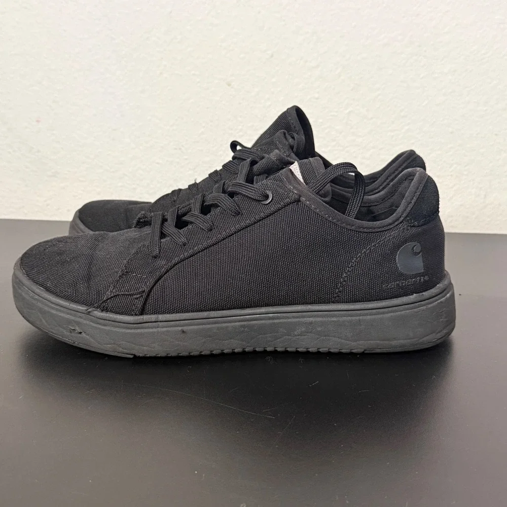 Carhartt Detroit Nano Toe Canvas Mens Work Sneakers Size 7.5 Black Lace Up